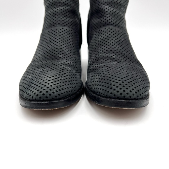 Eileen Fisher Leaf 2 Black Nubuck Leather Ankle Boots Size 8 - Picture 2 of 10